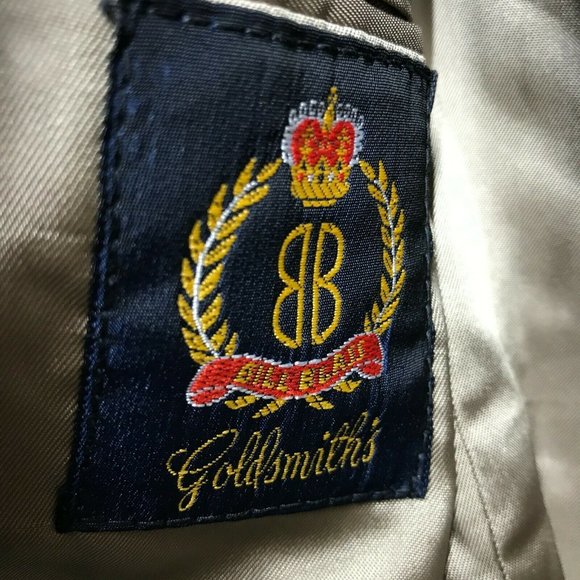 Bill Blass Mens Green herringbone tweed Wool Sport Coat Blazer Jacket 42 - Picture 11 of 12